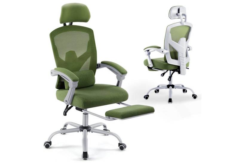DUMOS Bürostuhl Ergonomisch Hoher Rückenlehne Office Chair, Einer Lendenwirbelstütze, Mit Fußstütz DUMOS Bürostuhl Ergonomisch Hoher Rückenlehne Office Chair, Einer Lendenwirbelstütze, Mit Fußstütz von DUMOS