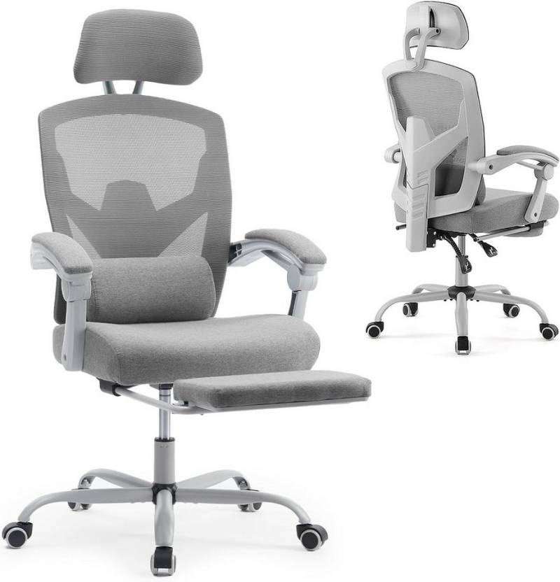 DUMOS Bürostuhl Ergonomisch Schreibtischstuhl Komfortarmlehnen Fußstütze Office Chair, Höhenverstellbarer Sitz mit Fußstütze DUMOS Bürostuhl Ergonomisch Schreibtischstuhl Komfortarmlehnen Fußstütze Office Chair, Höhenverstellbarer Sitz mit Fußstütze von DUMOS
