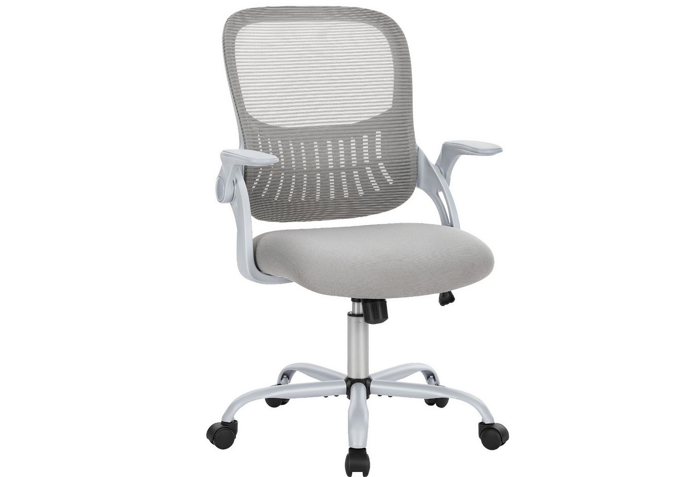DUMOS Bürostuhl Ergonomisch Schreibtischstuhl mit Lendenwirbelstütze(Schwarz), Verstellbaren Armlehnen Drehstuhl, Höhenverstellbarer Office Chair von DUMOS