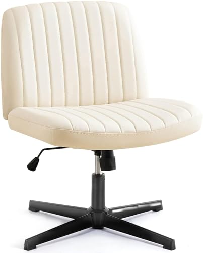 DUMOS Bürostuhl Ohne Armlehne Gehoben und Bequemes PU-Leder Criss Cross Chair mit Verbreitertem Sitzkissen Schneidersitz Stuhl Geeignet für Büros Schlafzimmer und Wohnzimmer DUMOS Bürostuhl Ohne Armlehne Gehoben und Bequemes PU-Leder Criss Cross Chair mit Verbreitertem Sitzkissen Schneidersitz Stuhl Geeignet für Büros Schlafzimmer und Wohnzimmer von DUMOS