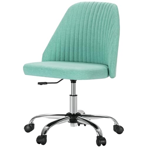 DUMOS Bürostuhl Schreibtischstuhl schminktisch Stuhl kleine Schreibtischstühle mit Rollen niedlicher Drehstuhl mit Rückenlehne armlos Heimbüro Bürostuhl von DUMOS