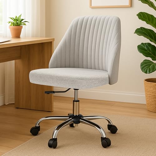 DUMOS Bürostuhl Schreibtischstuhl schminktisch Stuhl kleine Schreibtischstühle mit Rollen niedlicher Drehstuhl mit Rückenlehne armlos Heimbüro DUMOS Bürostuhl Schreibtischstuhl schminktisch Stuhl kleine Schreibtischstühle mit Rollen niedlicher Drehstuhl mit Rückenlehne armlos Heimbüro von DUMOS