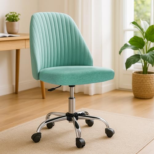 DUMOS Bürostuhl Schreibtischstuhl schminktisch Stuhl kleine Schreibtischstühle mit Rollen niedlicher Drehstuhl mit Rückenlehne armlos Heimbüro DUMOS Bürostuhl Schreibtischstuhl schminktisch Stuhl kleine Schreibtischstühle mit Rollen niedlicher Drehstuhl mit Rückenlehne armlos Heimbüro von DUMOS