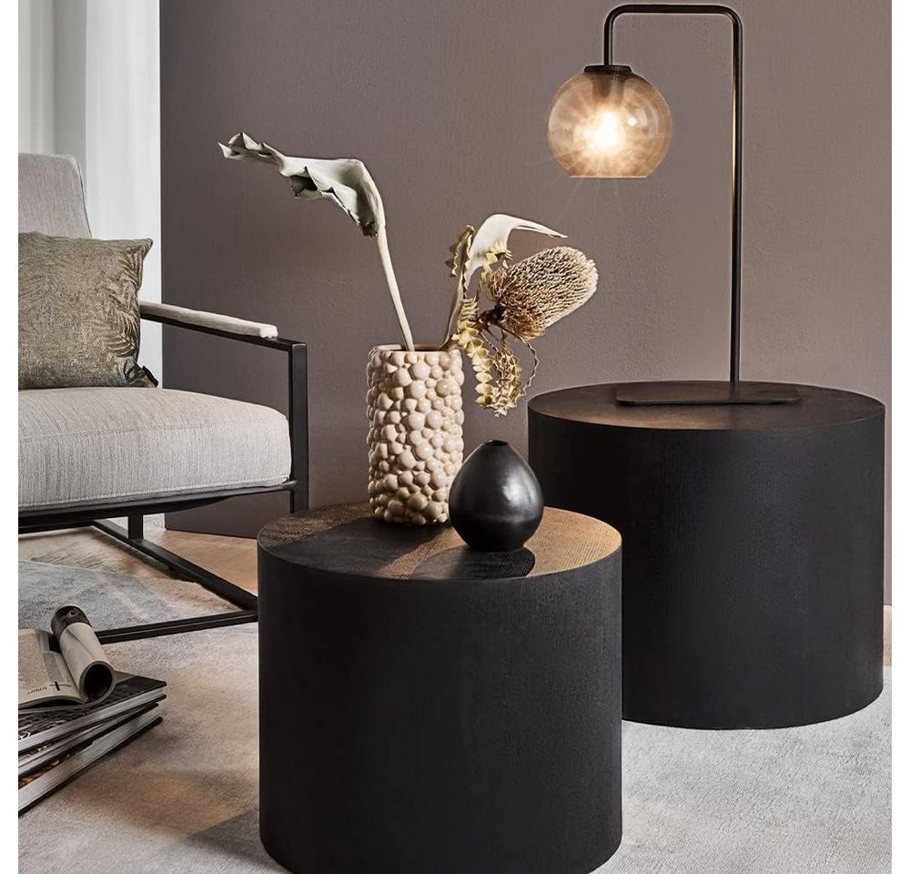 DUMOS Couchtisch 2er-Set Beistelltische,Runder Couchtisch,Akzent- und Endtische (2er-Set Nesting-Tische), Keine Montage von DUMOS