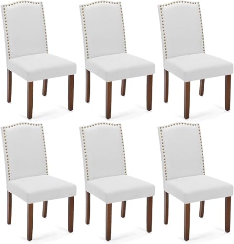 DUMOS Esszimmerstühle 6er Set, Elegant und Schön Modern Stühle Esszimmer, Pu-Leder Gepolstert küchenstühle, Esszimmerstuhl Geeignet für Küche, Wohnzimmer, Schlafzimmer (Grau) von DUMOS