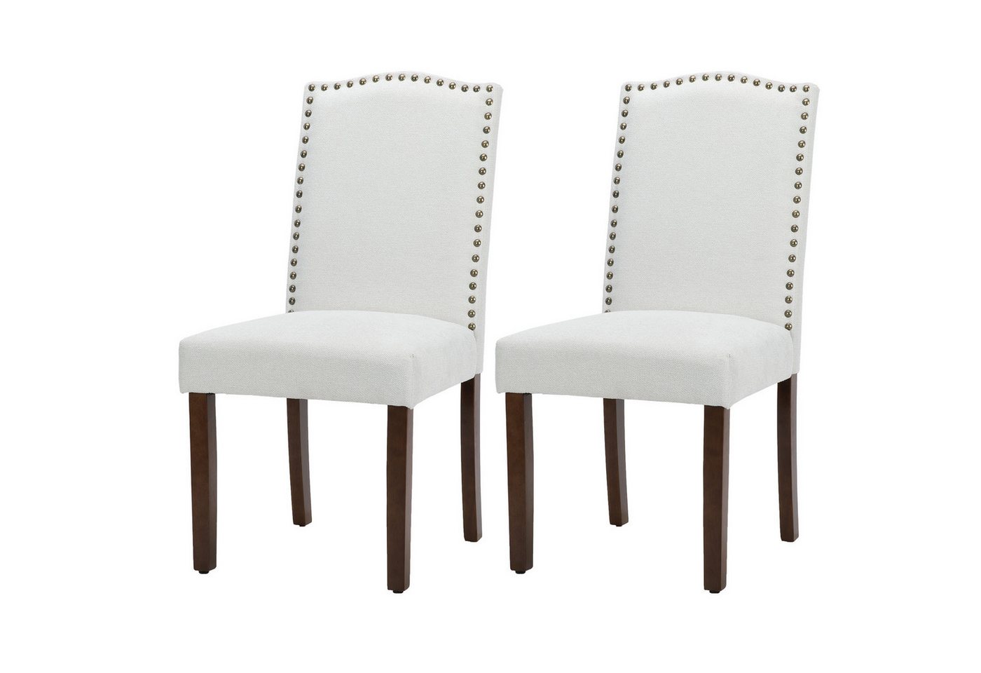 DUMOS Esszimmerstuhl Küchenstuhl 2er-Set mit hoher Rückenlehne, für Küche & Wohnzimmer (2-teiliges Set), Kann 113 kg tragen von DUMOS