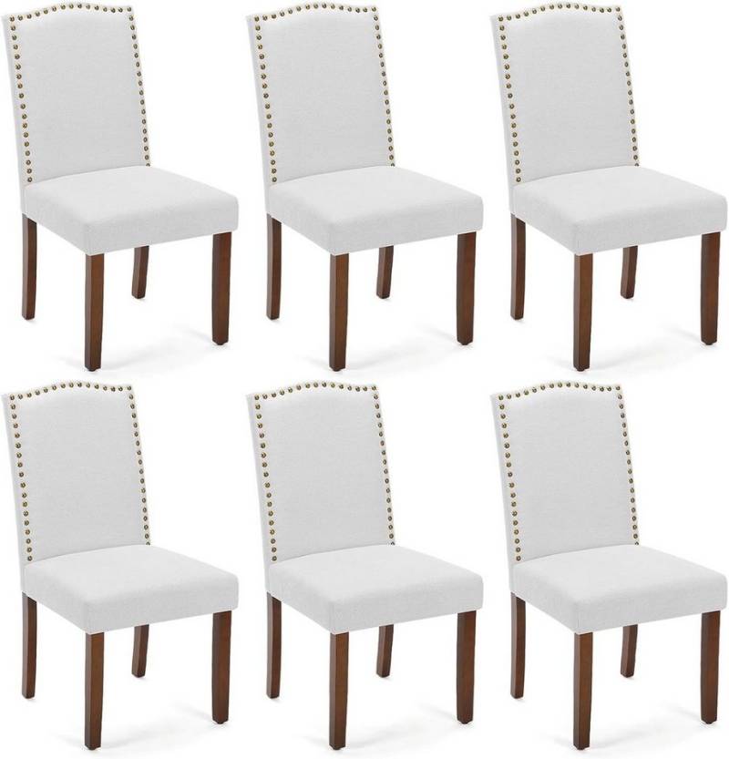DUMOS Esszimmerstuhl esszimmerstühle Set, Pu-Leder Gepolstert küchenstühle (3 Farben, 2 Materialien, 3 Größen-Sets), 2er, 4er, 6er Set mit Holzrahmen von DUMOS