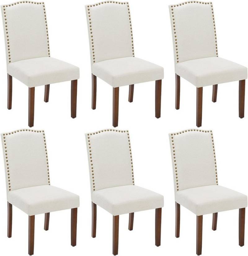 DUMOS Esszimmerstuhl esszimmerstühle Set, Pu-Leder Gepolstert küchenstühle (3 Farben, 2 Materialien, 3 Größen-Sets), 2er, 4er, 6er Set mit Holzrahmen von DUMOS