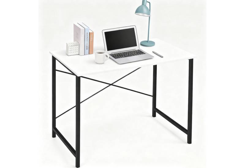 DUMOS Schreibtisch Kleiner Computertisch,stabil, platzsparend, Homeoffice Tisch (1 × Schreibtisch), Größe: 50 × 80 × 75 cm / 50 × 100 × 75 cm (T × B × H) von DUMOS