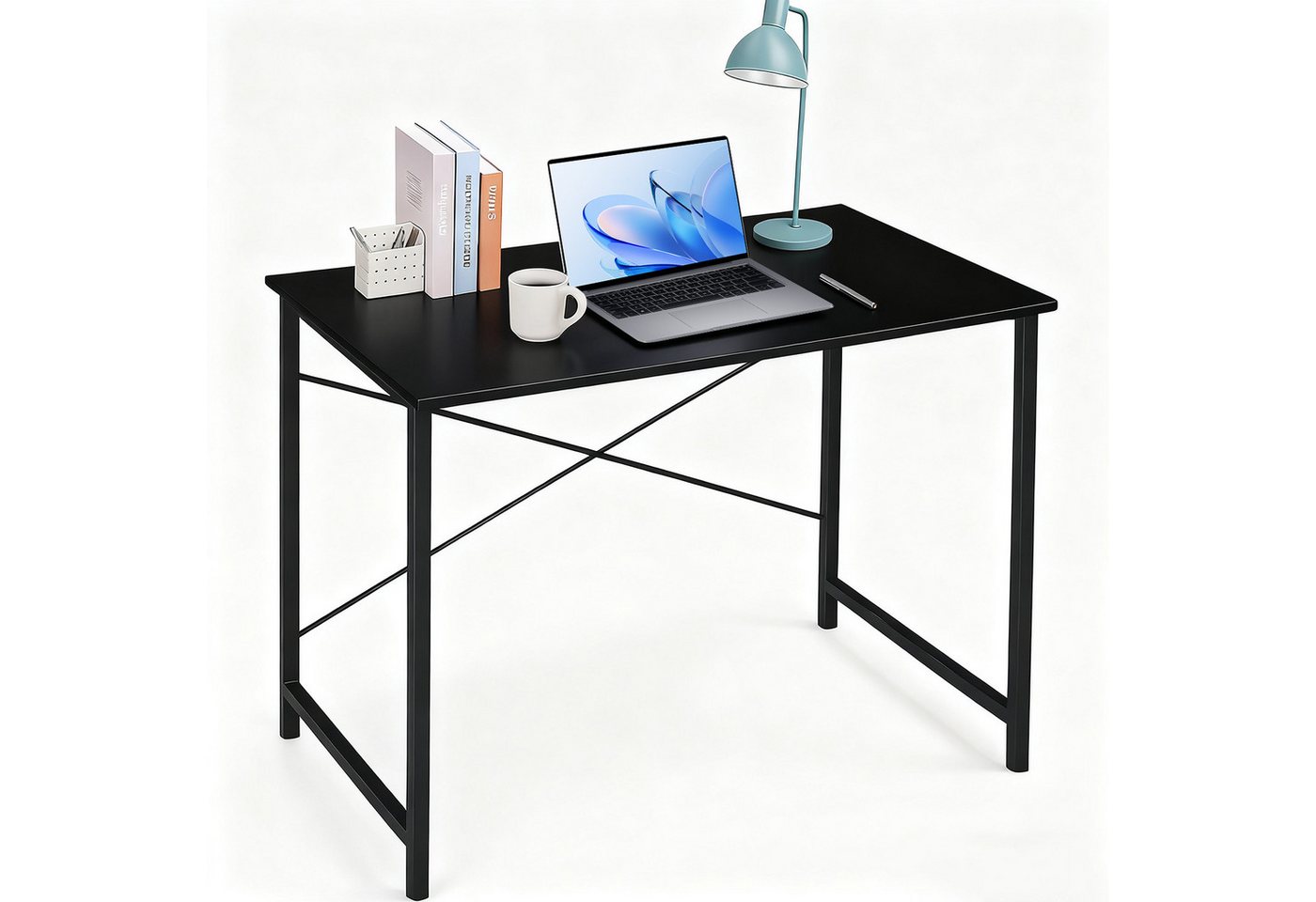 DUMOS Schreibtisch Kleiner Computertisch,stabil, platzsparend, Homeoffice Tisch (1 × Schreibtisch), Größe: 50 × 80 × 75 cm / 50 × 100 × 75 cm (T × B × H) von DUMOS