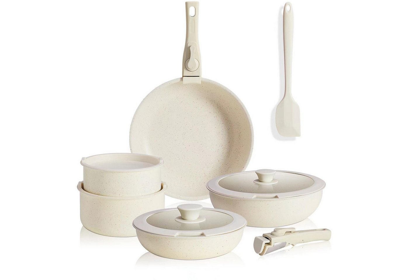 DUMOS Topf-Set Biogranit Induktion Kochtopf Set Pfannenset, 12 Teilig DUMOS Topf-Set Biogranit Induktion Kochtopf Set Pfannenset, 12 Teilig von DUMOS