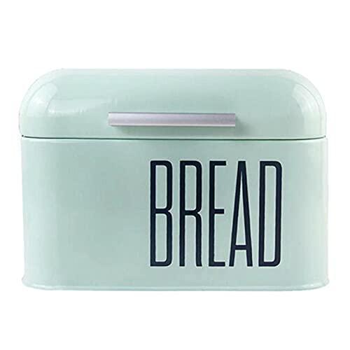 Brotkasten Langlebiger Metallbrotbox Küchenbrotbehälter mit Deckel zur Aufbewahrung Frisch halten(Blau) von DUMRALBQE
