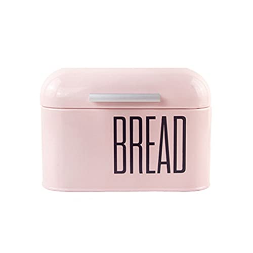 Brotkasten Langlebiger Metallbrotbox Küchenbrotbehälter mit Deckel zur Aufbewahrung Frisch halten(Rosa) von DUMRALBQE