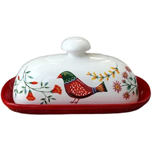 Butterbehälterschale Butterdose Keramik Deckel Tablett Dessertschale für Restaurants und Haushalte(#1) von DUMRALBQE