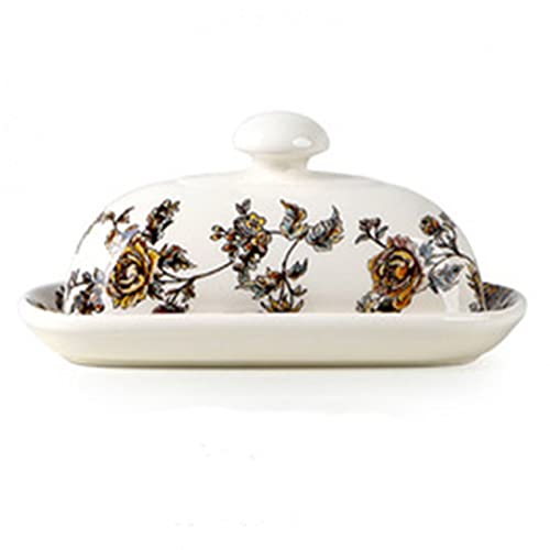 Butterbehälterschale Butterdose Keramik Deckel Tablett Dessertschale für Restaurants und Haushalte(#2) von DUMRALBQE