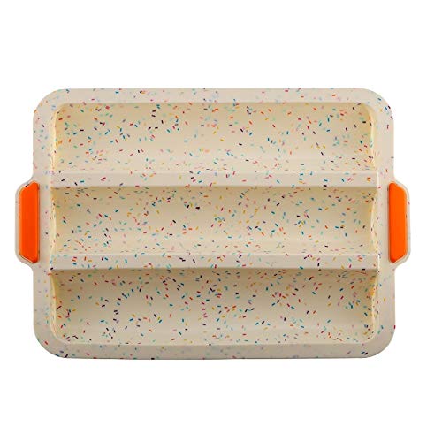 DUMRALBQE Backformen 3 Gitter Backform Antihaft-Brot-Form-Kuchen-Backen-Wannen-Silikon-Form-Backen-Werkzeug für die Küche(Gelb) von DUMRALBQE