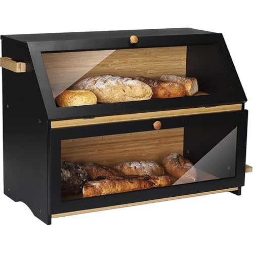 DUMRALBQE Brotkasten Brotkasten Doppelte Brotbox Organizer Küche Aufbewahrungsbox zur Aufbewahrung Frisch halten DUMRALBQE Brotkasten Brotkasten Doppelte Brotbox Organizer Küche Aufbewahrungsbox zur Aufbewahrung Frisch halten von DUMRALBQE