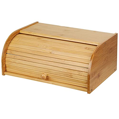 DUMRALBQE Brotkasten Natürliche Holzbrotbox Bambus Roll Top Bread Box zur Aufbewahrung Frisch halten DUMRALBQE Brotkasten Natürliche Holzbrotbox Bambus Roll Top Bread Box zur Aufbewahrung Frisch halten von DUMRALBQE