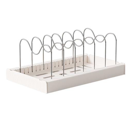 DUMRALBQE Küchentopfregal Einfache Küche Teleskop Verstellbare Topf Deckel Rack Lagerung Platte Tablett für Küchentheke und Küchenschrank von DUMRALBQE