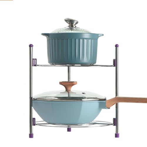 DUMRALBQE Küchentopfregal Küchen-Aufbewahrungsregal, Home Kitchen Pot Rack, mehrschichtiges Regal für Küchentheke und Küchenschrank DUMRALBQE Küchentopfregal Küchen-Aufbewahrungsregal, Home Kitchen Pot Rack, mehrschichtiges Regal für Küchentheke und Küchenschrank von DUMRALBQE