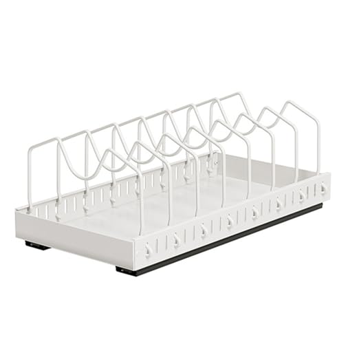 DUMRALBQE Küchentopfregal Küchentopfständer, Geschirrständer, Haushaltstopfdeckelregal für Küchentheke und Küchenschrank von DUMRALBQE