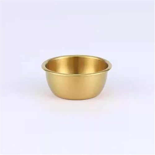 DUMRALBQE Saucenbecher Soßenbecher aus Edelstahl for Pommes-Restaurants für Dippen und Portionieren(Gold,6cm) von DUMRALBQE