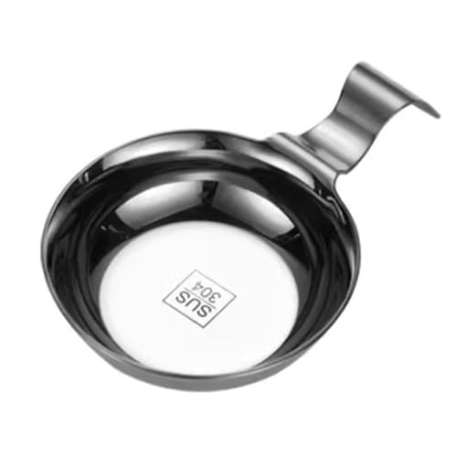 DUMRALBQE Saucenbecher Untertasse aus Edelstahl for Hot Pot, Ketchup, Soße, Soßenteller für Dippen und Portionieren(Silver) von DUMRALBQE