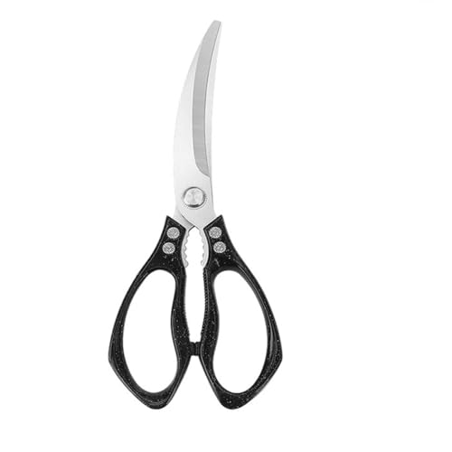 Schere Küche Haushalt Edelstahl Outdoor Steakschere für Alle Zwecke(Black) von DUMRALBQE
