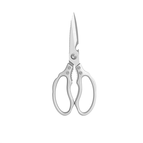 Schere Küchenschere aus Edelstahl for Knochenschneiden und Töten von Fischen für Alle Zwecke(Silver) von DUMRALBQE