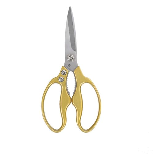 Schere Multifunktionale Fleischschere aus Edelstahl for die Küche mit Hühnerknochen für Alle Zwecke(Gold) von DUMRALBQE