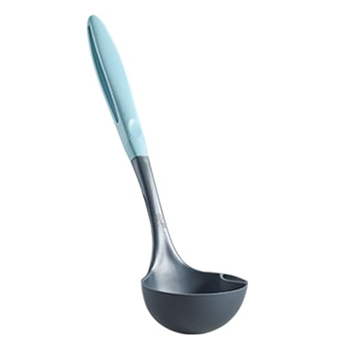 Suppenlöffel Haushaltssuppenkelle Sieb Ölabscheider für Kochen in der Küche(Blau) von DUMRALBQE