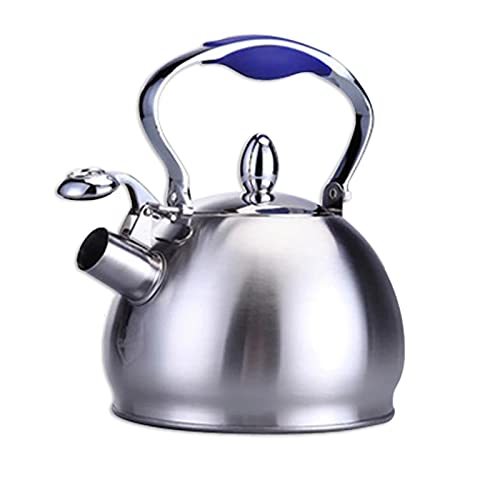 Teekessel 2,5 l Pfeife Teekessel Retro -Stil Edelstahl -Teekanne für Camping im Haushalt von DUMRALBQE