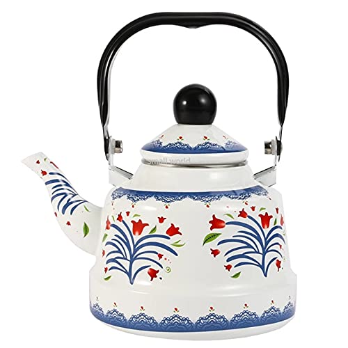 Teekessel 2,5 l Wasserkocher pfeife Teekanne heißer und kühle Kessel -Teekanne für Camping im Haushalt(Blau,2.5L) von DUMRALBQE