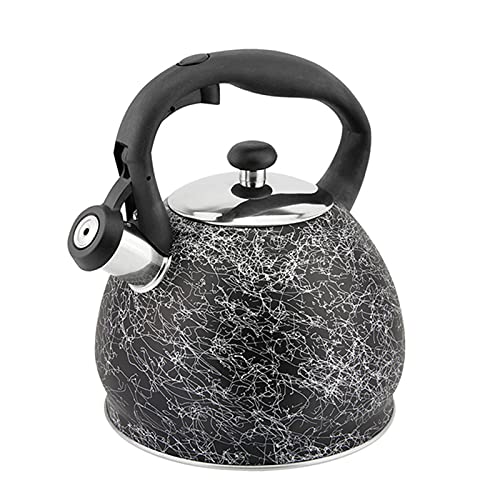 Teekessel 3L -Pfeife Kessel Teekessel Edelstahlwasserkessel für Camping im Haushalt(Weiß) von DUMRALBQE