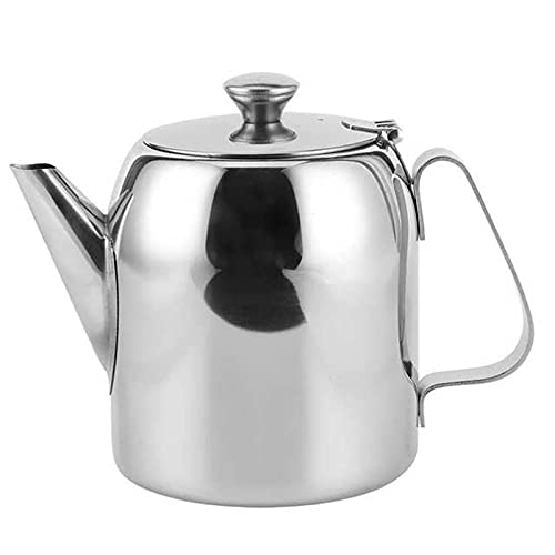 Teekessel Kaffeetopf Teekanne Edelstahl Kessel kaltes Wasserkrug Kurzer Auslauf für Camping im Haushalt(13.5 x 10.5cm) von DUMRALBQE