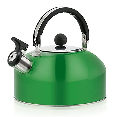 Teekessel Pfeifender Kessel Herd Top Whistling Coffee Tea Campingboot Wassertopf für Camping im Haushalt(Grün) von DUMRALBQE