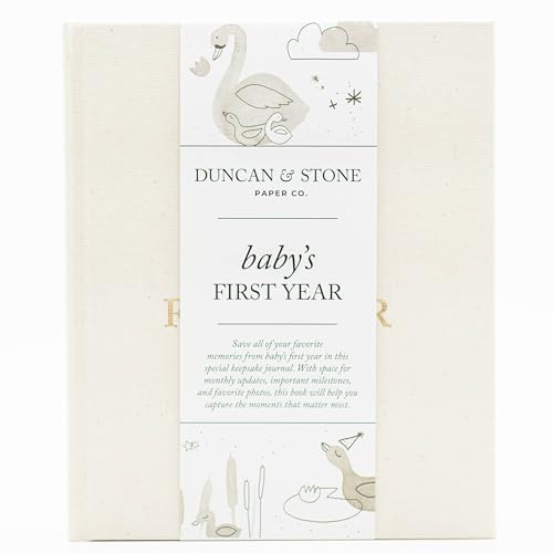 Baby Erinnerungsbuch & Fotoalbum von Duncan & Stone – Creme | Baby Geschenk für neue Mutter | Meilenstein-Sammelalbum für werdende Mutter | Erstes Jahr Tagebuch für Neugeborene Baby Erinnerungsbuch & Fotoalbum von Duncan & Stone – Creme | Baby Geschenk für neue Mutter | Meilenstein-Sammelalbum für werdende Mutter | Erstes Jahr Tagebuch für Neugeborene von DUNCAN & STONE PAPER CO.