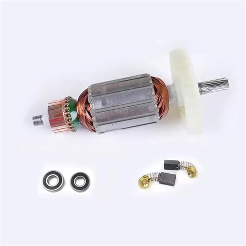 DUNLAP AC220-240V 9-Zähne Antriebswelle Elektrische Kreissäge Anker Rotor Stator for 5704R 5806R 5704RK 518629-3 516489-7 5806B(Rotor Brush Bearing) von DUNLAP