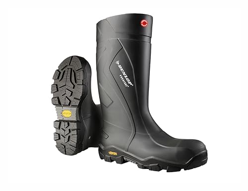 Dunlop Protective Footwear, CC22A33, Purofort+ Reliance Full Safety mit Vibram, Schwarz, Größe 39 EU von DUNLOP