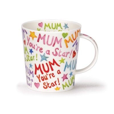 Atemberaubende Tasse aus feinem Dunoon-Porzellan im Lomond-Stil mit Aufschrift: Mum You're A Star Atemberaubende Tasse aus feinem Dunoon-Porzellan im Lomond-Stil mit Aufschrift: Mum You're A Star von Dunoon