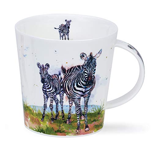 Dunoon CA-SERE-ZE Tasse Serengeti Zebra feines Staffordshire Knochenporzellan, 0,5 l von Dunoon