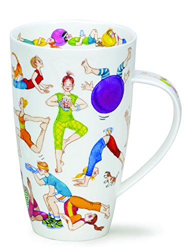 DUNOON Bone China Cherry Denman Tasse - Excercise/Yoga von DUNOON