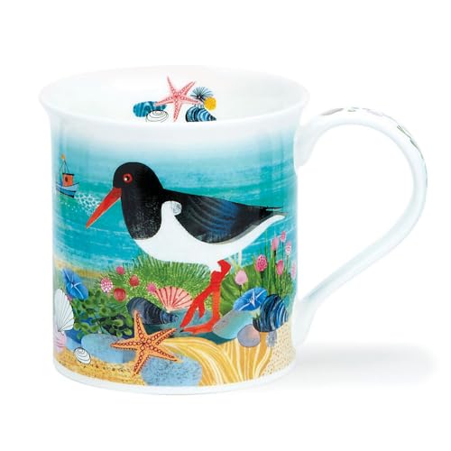 DUNOON Bute 0,3 Liter Fine Bone China Becher Seashore (AUSTERNFISCHER) von DUNOON