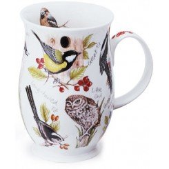 Dunoon Becher Suffolk Birdlife Woodpecker - 310 Milliliter Knochenporzellan Tasse von Dunoon