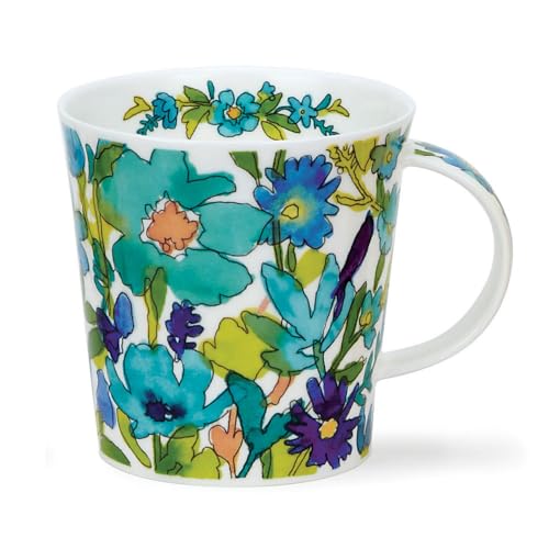 Dunoon Cairngorm Tasse mit Blumenmotiv, 0,48 l, Blau von Dunoon