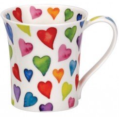 Dunoon Fine Bone China Warm Hearts Jura shape Mug von DUNOON