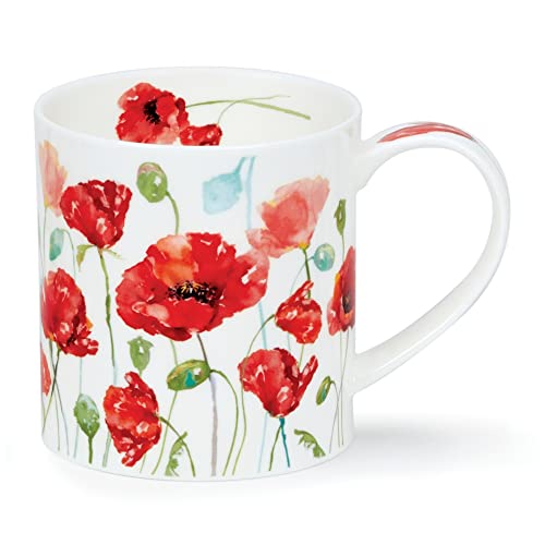 Dunoon Floral Breeze Orkney Tasse, 0,35 l, Mohnblume von Dunoon