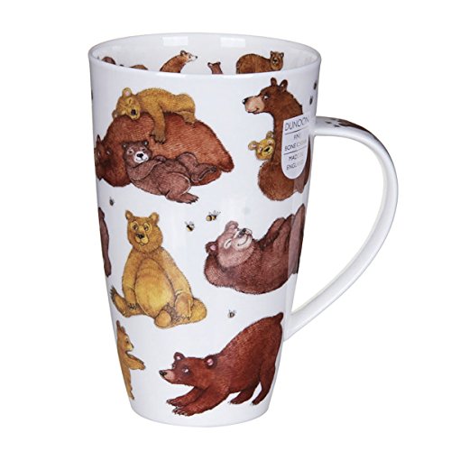Gorgeous 'Grizzlies' Grizzly Brown Bear Dunoon Fine Bone China Large Mug Henley Style by Dunoon von DUNOON