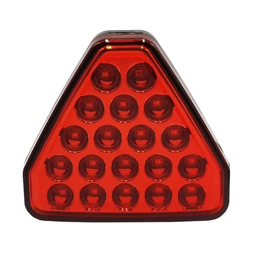 DUNSBY Auto Bremslicht Dreieck-Pilot-Licht-allgemein modifiziertes Auto-Schwanz-Warnwartautomobil hintere Kollisionsprävention Blinkender Bremsfit für Kreuzfahrt LED Bremse Bremsleuchte (Color : Red) von DUNSBY