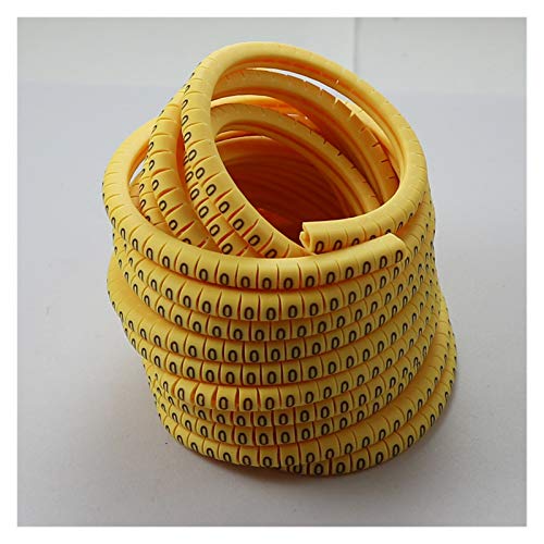 DUNSBY Kabelmantel 0,5-35 mm gelber Kabelmarkierung Pflaumenschlauch 0-9 Verschiedene Zahl (Color : 0.75mm2 500pcs) von DUNSBY